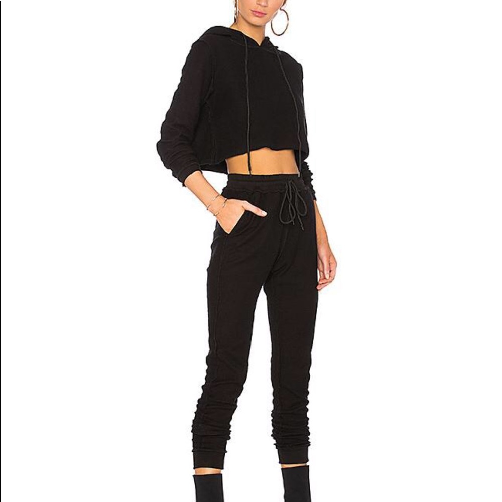 Danielle Guizio Black Sweatsuit